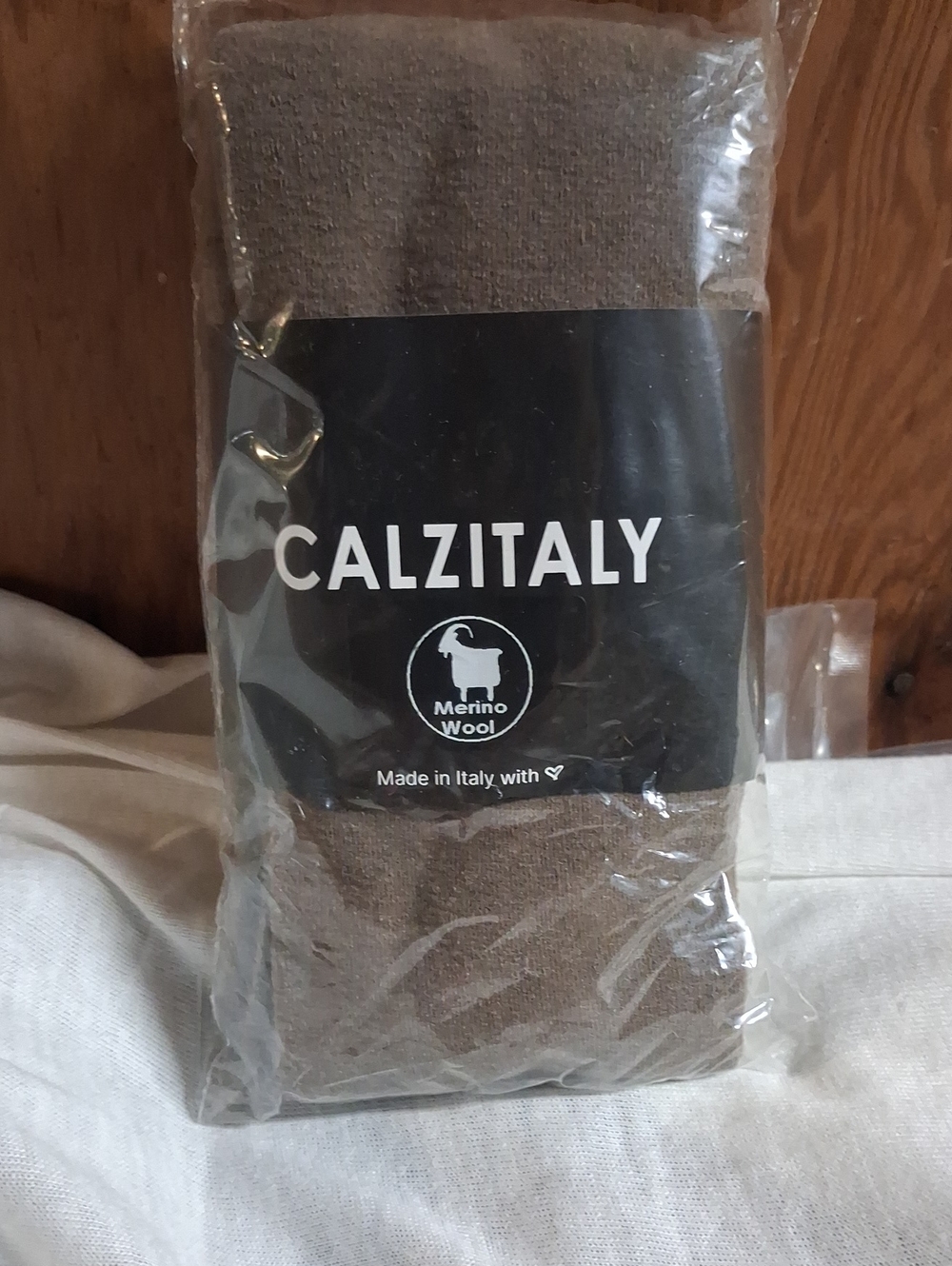 NWT Calzitaly Merino Wool Tights, Beige XL